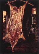 Joachim Beuckelaer Slaughtered Pig Spain oil painting artist